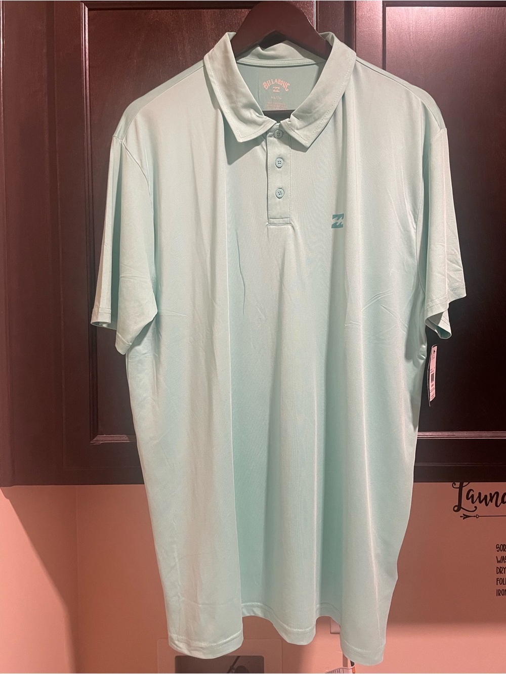 NWT Billabong Coronado Polo SS in aqua, size XL.
